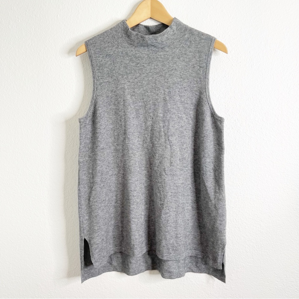 Soft Surroundings Gray Mock Neck‎ Tank Top Size Medium Petite